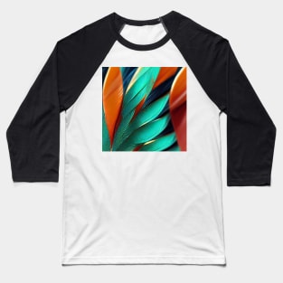 Colorful Parrot Feathers Baseball T-Shirt